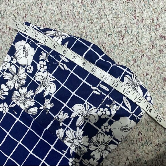 Express Womens Floral Grid Strapless Bodycon Midi Dress Size 2 - Picture 7 of 8